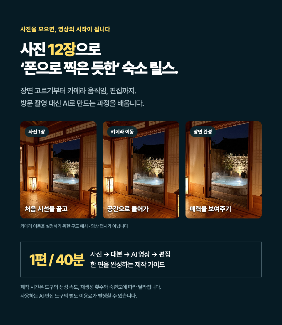 숙소 영상 전자책 상세 — 영상 제작